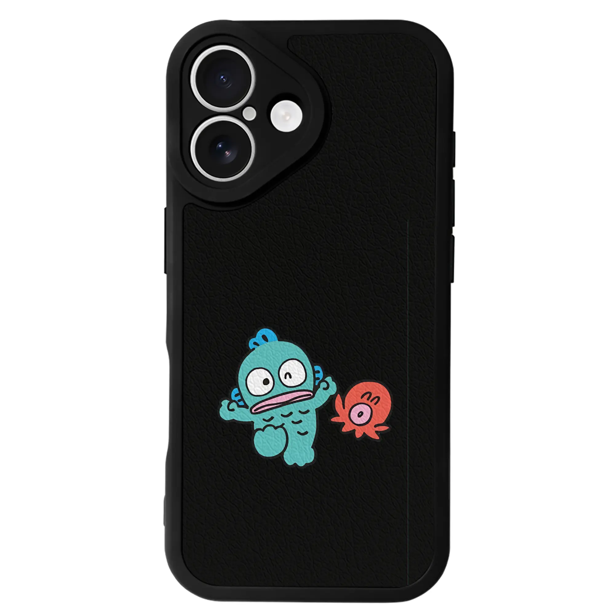 サンリオ グッズ,ハンギョドン - IPhone 16シリーズ対応 ・ シリコンスマホケース ・ レザー調 ・ 高精度フィット ・ 耐衝撃 ・ ワイヤレス充電対応 ・ 精密カット